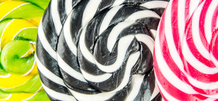 abstract background made multicolor lollipopsの写真素材