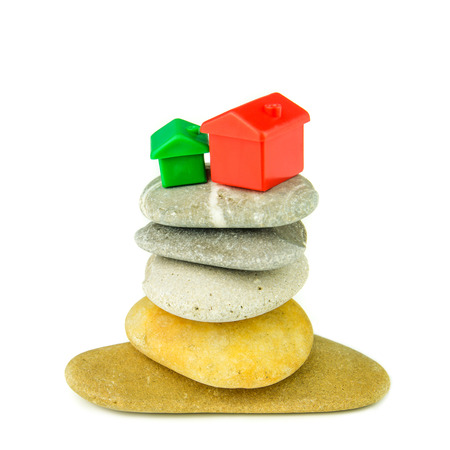 Balancing with real estate portfolioの写真素材