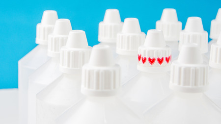 white translucent bottlesの写真素材