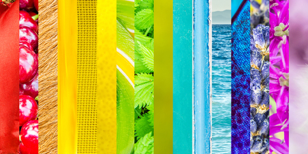 many themes and textures used in rainbow colorsの写真素材