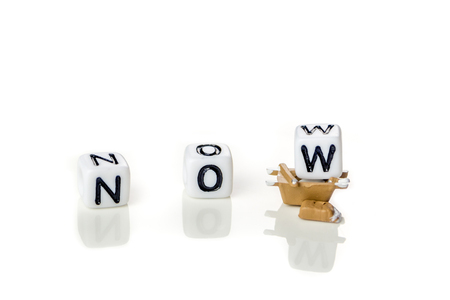 personal development and career growth or doing things instantly concept in order to achieve set goals, white backgroundの写真素材