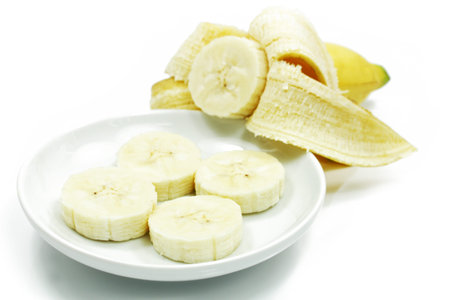 Bunch of bananas isolated on white backgroundの写真素材