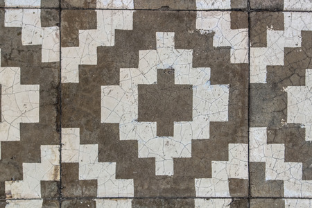 Grunge and vintage ceramic tiles wall decorationの写真素材