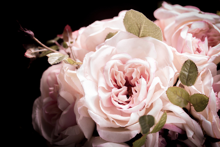 Close up colorful decoration artificial flower vintageの写真素材