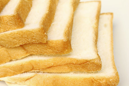 wheaten bread sliced, on white 