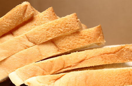 wheaten bread sliced, on white