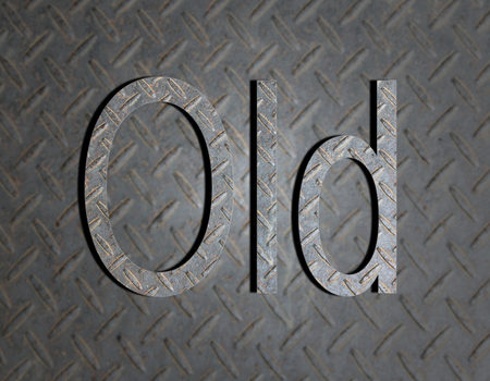 Metal text on backgroundの写真素材