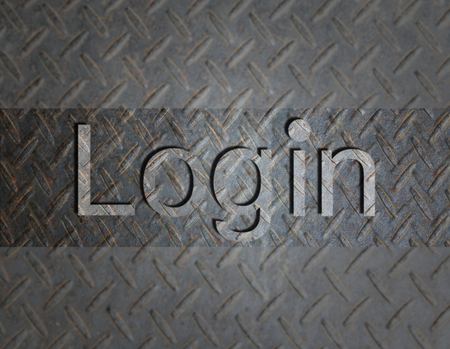 Metal text on backgroundの写真素材