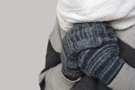 winter sweater and scarfの写真素材