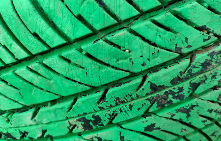green car tire tread texture backgroundの写真素材