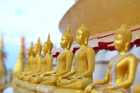 Buddha gold statue close-up.のeditorial素材