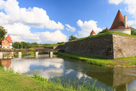 The castle in Kuressaare on Saaremaa island, in western Estonia  Kuressaare castle is considered one of the best preserved medieval fortifications in Estonia のeditorial素材