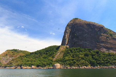 View of Sugarloaf from Atlantic ocean  opposite side , Rio de Janeiro