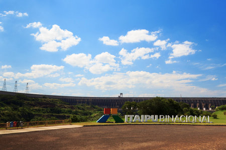 Itaipu Dam, hydroelectric power station, Brazil, Paraguayの写真素材