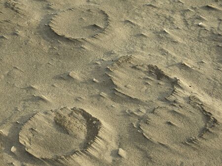 Crater on the beachの写真素材