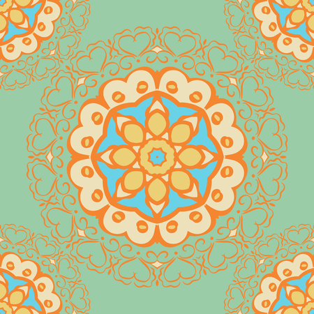 Mandalas in beautiful colors. Vector backgroundのイラスト素材