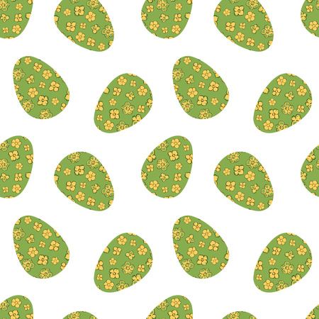 Easter eggs on white background. Vector illustrationのイラスト素材