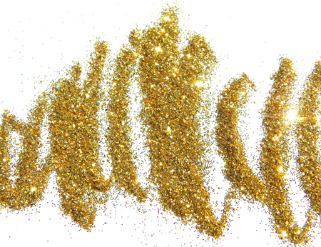 Textured background with golden glitterの写真素材