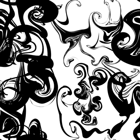 Black swirls pattern.のイラスト素材