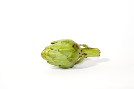 Artichokes over white backgroundの写真素材