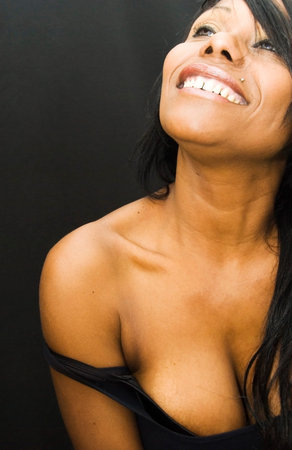 Sexy Black Woman  over Black 