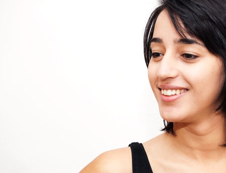 Beautiful Girl over white background