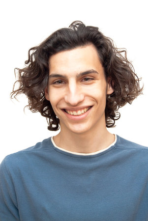 Handsome man over white background
