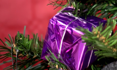 Christmas tree ornaments for the holiday Christmas Eve and New Yearの写真素材