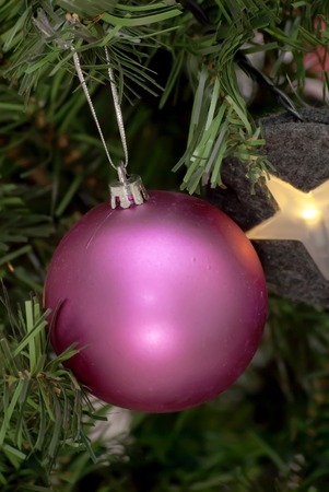 Christmas tree ornaments for the holiday Christmas Eve and New Yearの写真素材