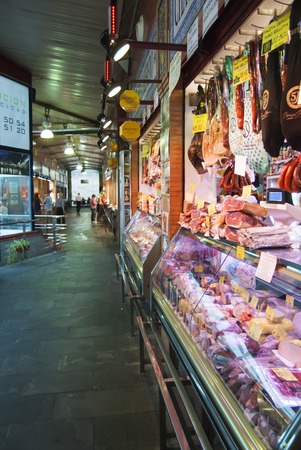 SEVILLE SPAIN - JULY 9, 2015:  Traditional market of Triana on JULY 9 2015 in Seville, Andalusia, Spain.のeditorial素材