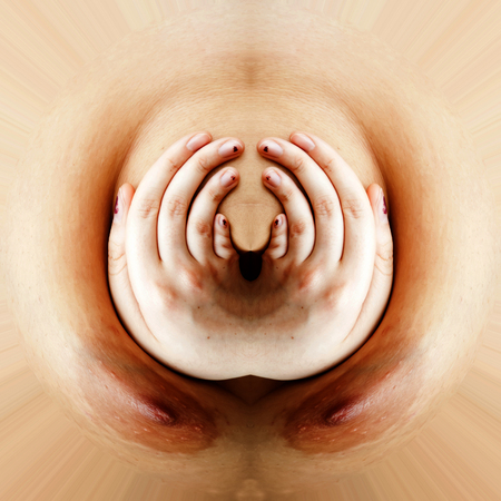 Abstract fantasy about the body of a   womanの写真素材