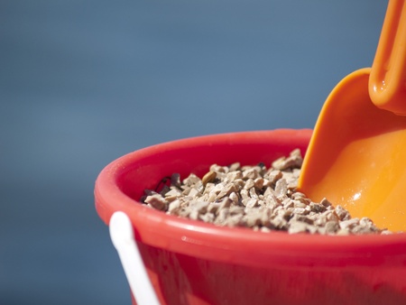 bucket in the seaの写真素材