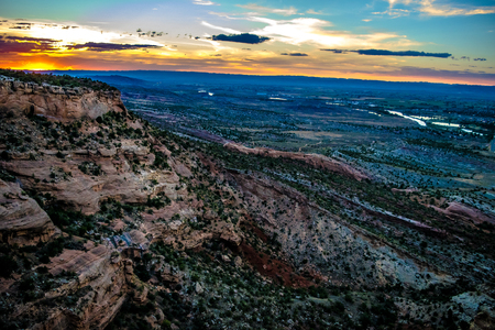 Sunset in Colorado National Monumentの写真素材