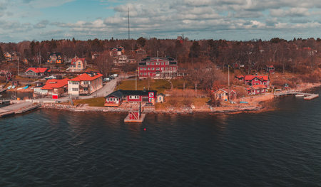 Sweden Stockholm Archipelago at Furusund, one of the narrowest parts of the archipelago and one of...