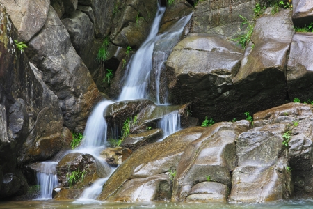 Waterfall Zaskalnikの写真素材