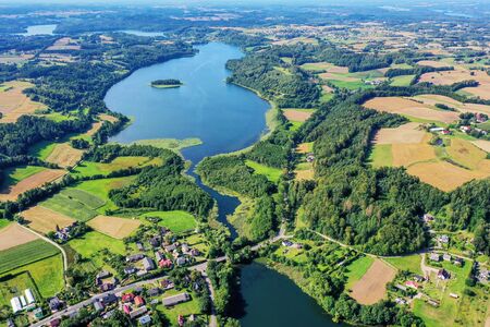 Kaszuby - a view from R?boszewo on the lakeの写真素材