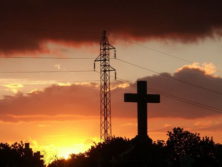 death, life and death, cemetery, grave, burial, electricity,の写真素材