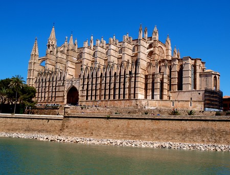 La Seu, cathedrale in Palma de Mallorca, spain, europeの写真素材