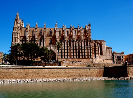 La Seu, cathedrale in Palma de Mallorca, spain, europeの写真素材