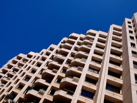 modern building situated in the city of Palma de Mallorcaの写真素材