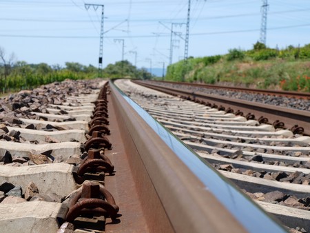  segmentview on railの写真素材