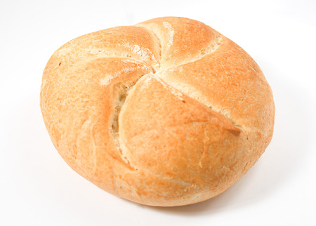 fresh roll over white background - bakery goodsの写真素材