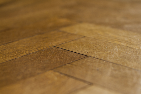 Old wood block floor parquetの写真素材
