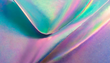 Dynamic display of colorful light waves, creating a gradient effect with vibrant hues that blend seamlessly, resembling an abstract representation of light energy in motion, AI generated imageの写真素材