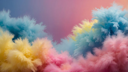 This captivating image features an array of pastel-colored fur textures seamlessly blending...