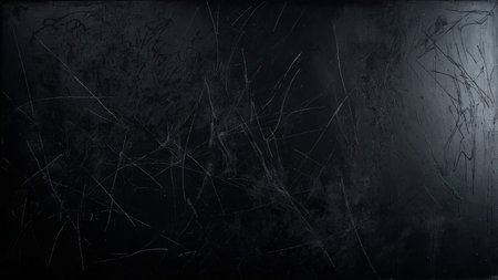 This image showcases an abstract design with intersecting white chalk lines and various smudges on a...