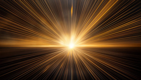 This image showcases a powerful, glowing burst of radiant energy with light streaks emanating from...