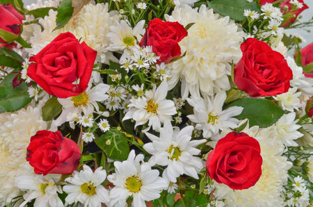 beautiful of rose artificial flowers の写真素材