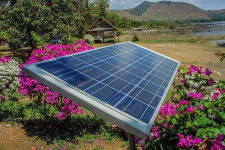 solar cell panelの写真素材