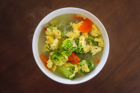 Thai and Asian style mildly seasoned soupの写真素材